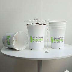 Set Of 12 - 6inch White Pot