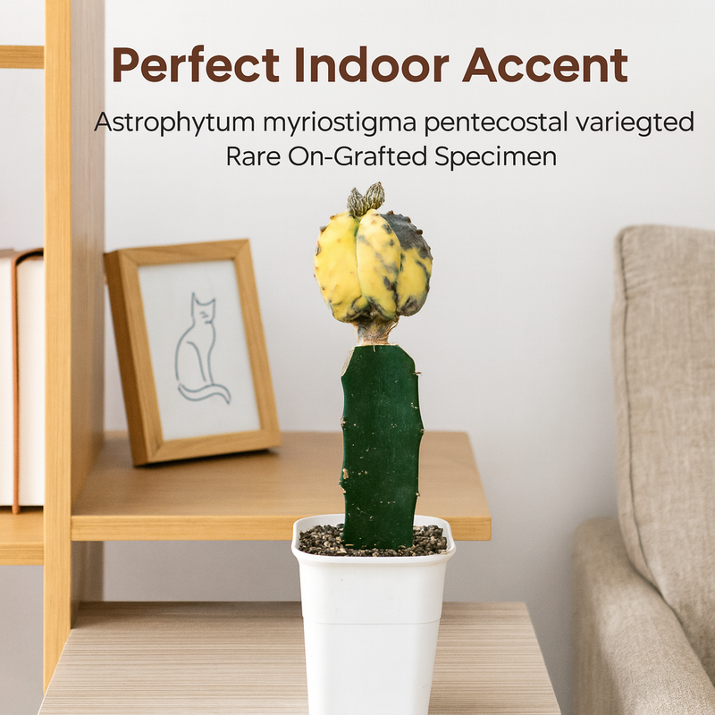 Astrophytum myriostigma pentecostal variegated