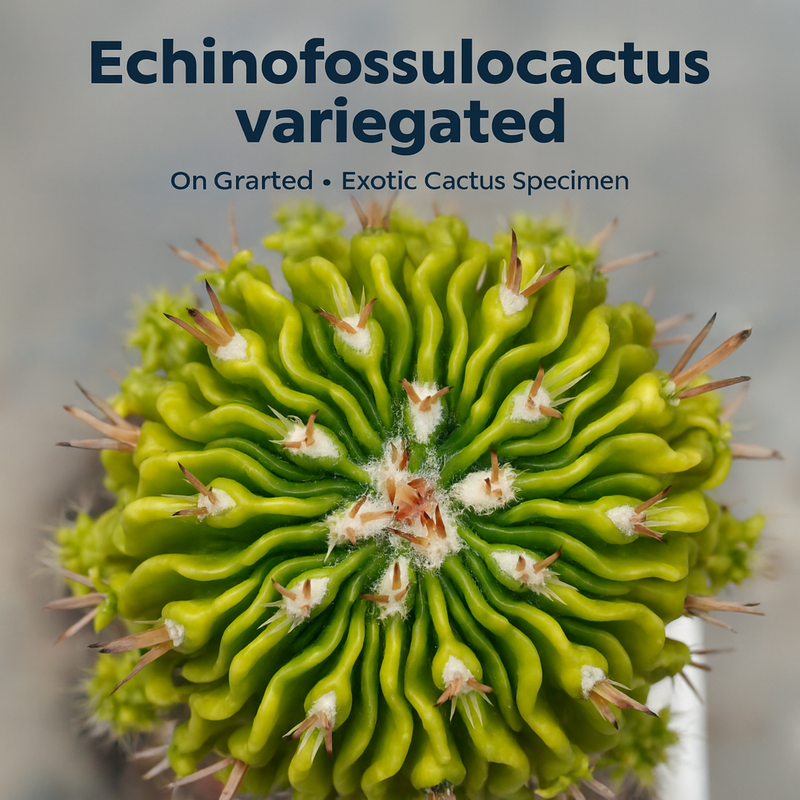 Echinofossulocactus variegated- brain Cactus variegated- stenocereus multicostatusÂ variegated