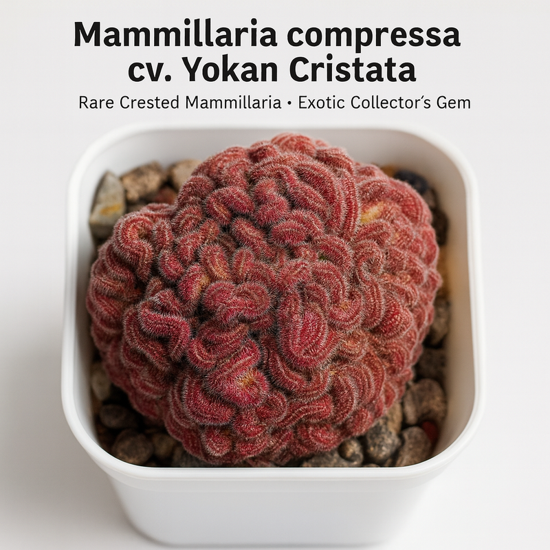 Mammillaria compressa cv. Yokan Cristata