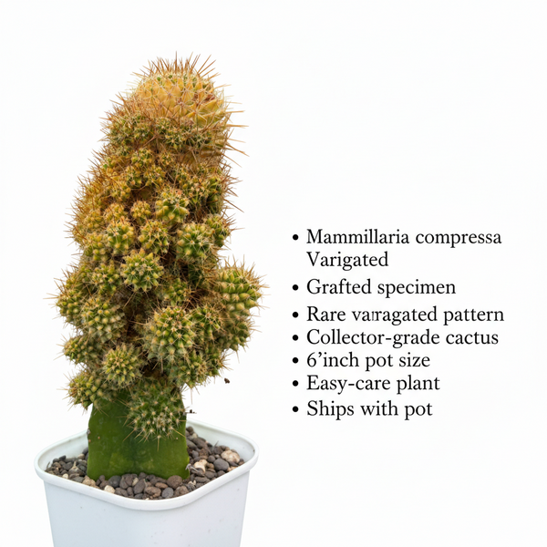 Mammillaria compressa variegated