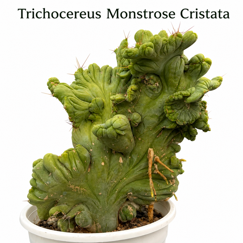 Trichocereus bridgesii forma monstrose inermis cristata